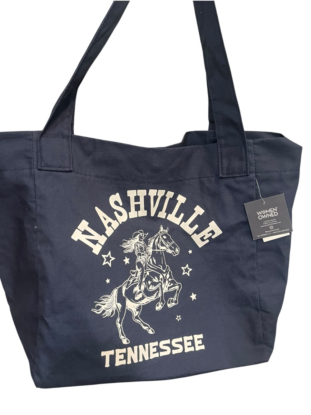 NWT Grayson Threads Navy Blue Nashville Tote Bag
